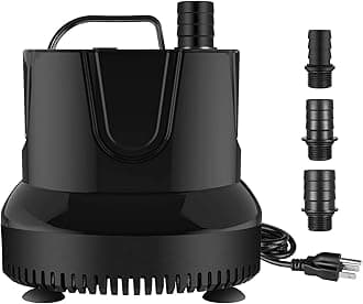 Simple Deluxe 1056GPH Submersible Water Pump (4000L/H, 85W) with Bottom Suction, 13ft High Lift, 3 Nozzles - Perfect for Fish Tank, Pond, Aquarium, Hydroponics