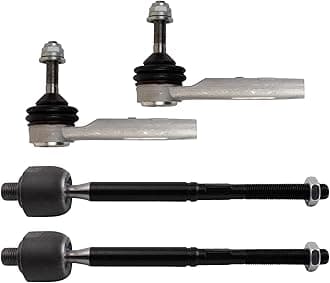 TRQ Front Inner and Outer Tie Rod Set 4 Piece Compatible with 2016-2020 Tesla S 16-20 X