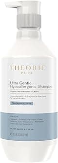 Theorie Pure Ultra Gentle Hypoallergenic Shampoo - Plant Based & Vegan - Conditions And Soothes Itchy & Allergy Prone Skin Pump Bottle 400Ml (13.5 Fl Oz (Pack Of 1))