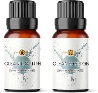 Aroma Energy | Clean Cotton Fragrance Oil 20ml (2 x 10ml) - Highly Scented Oil for Making Candle, Soap, Wax Melt, Diffuser etc