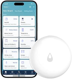 Water Leak Sensor, REQUIRES AQARA HUB, Wireless Water Leak Detector, Wireless Mini Flood Detector for Alarm System and Smart Home Automation, Water Sensor Alarm for Kitchen Bathroom Basement