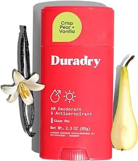 Duradry AM Deodorant & Antiperspirant - Prescription Strength Deodorant for Hyperhidrosis, Antiperspirant for Women & Men, Armpit Sweat Protection, Silicone-free - Clear Sky, 2.3 Oz (Pack of 1)