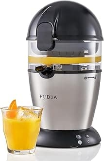 Fridja f900 Automatic Citrus Juicer Machine – Premium One-Button Operation, No Spills or Splashes, Easy Clean, Stainless Steel, 50W, 400ml – Fresh Grapefruit Orange & Juice Squeezer [Energy Class A+]