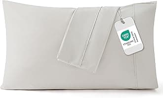 Bedsure Pillow Cases Standard Size Set of 2 - Brushed Microfiber Pillowcases, Super Soft Pillowcase, Pillow Case Covers with Envelope Closure for Kids, Wrinkle, Fade Resistant, Linen, 20x26 Inches