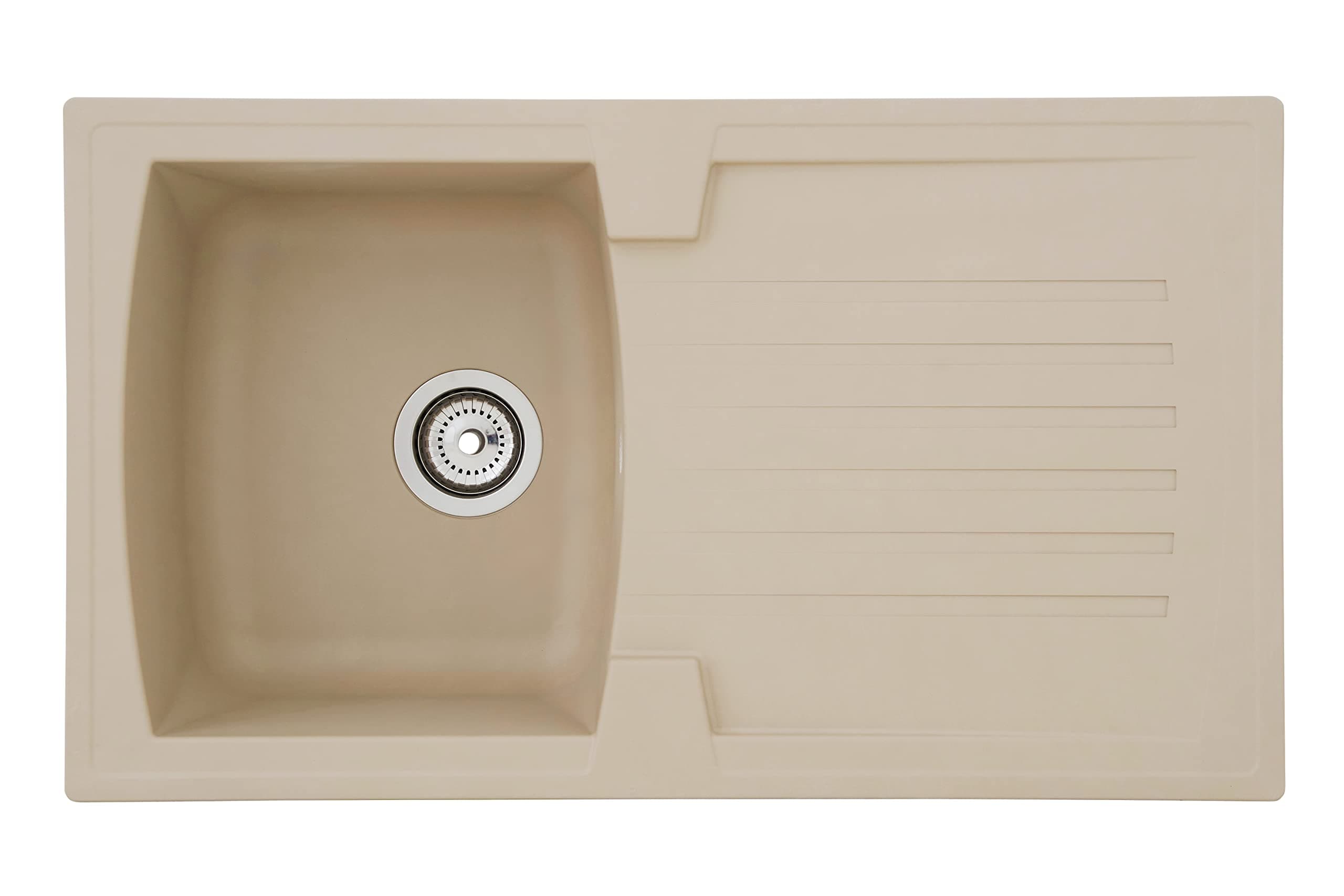 Alineo100 Kitchen Sink, Sandy Beige, 86 cm