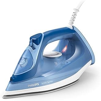 PHILIPSPerfect Care 3000 Series Steam Iron - 1250 W power, 40 g/min continuous steam, 200 g steam boost, 300 ml water tank, blue (DST3031/20)