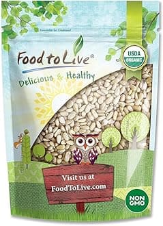 Food to Live Organic Pine Nuts, 4 Ounces – Non-GMO, Whole Raw Pignolias, Unsalted, No Shell, Vegan, Kosher, Bulk Snack. Rich in Vitamin E, Protein. Great for Pesto, Salads, Homemade Desserts