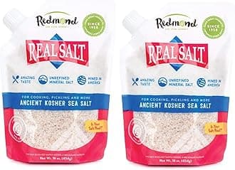Real Sea Salt - Natural Unrefined Gluten Free Kosher, 16 Ounce Pouch (2 Pack)