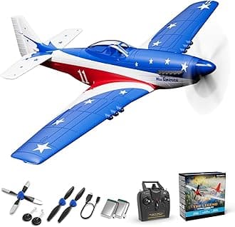 - volantexrc RC Plane, 4 Channel Remote Control Airplane P51d Mustang with Gyros, Aileron, Aerobatics, 3 Modes to Fly for Adults & Beginners (Multi Color)