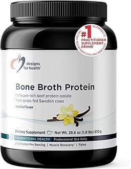 PurePaleo Collagen Protein Powder - 21g HydroBEEF Bone Broth Protein Supplement with Collagen Peptides + BCAAs - Vanilla, Non-GMO, Dairy-Free + Gluten-Free (30 Servings / 810g)