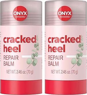 Cracked Heel Repair Balm Stick, Tea Tree Eucalyptus Scent, 2 Pack - Dry Heels Dry Cracked Feet Treatment, Moisturizing Heel Balm Rolls On, No Mess Like Foot Cream or Foot Lotion