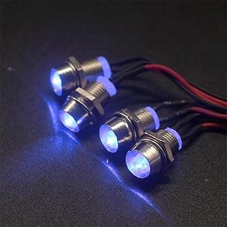 4Led RC Truck Car Led Light Kit,WONFAST LED RC Car Headlights Taillight Set Accessories for 1/10 1/12 1/8 RC Car Truck Tank Crawler for Redcat Axial HSP Tamiya SCX10(Blue)