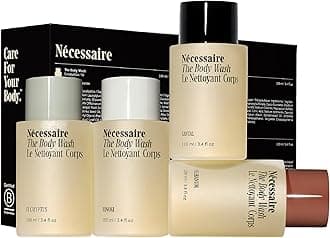 NécessaireThe Body Wash - Collection Set. Self Care Gifts for Women + Men, 4x Travel Size Skin Care Set, Natural Body Wash for Women + Men. With Vitamins + Niacinamide. Gel Cleanse, 3.4 fl oz.