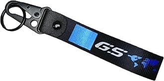 Motorcycle Metal Key Holder Chain Tag With Stamp Logo Nylon Rope Compatible With BMW R1200GS R1250GS R1300GS F800GS F900GS R1150GS RG1200GS R80GS R100GS G650GS G310GS F850GS F700GS F650GS F750GS