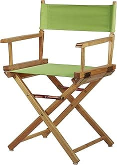 Director Chair, Beech, Lime Green, 18" - Classic Height
