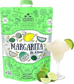 Lt. Blender's Margarita in a Bag - Margarita Mix - Each Bag Makes 1/2 Gallon of Frozen Margaritas – Non-GMO Cocktail Mix - No Margarita Machine Needed – Add Liquor, Wine or as a Mocktails (Pack of 1)