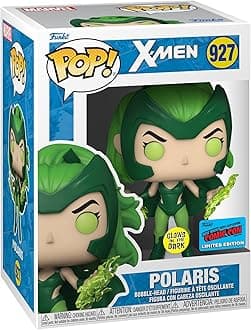 Funko POP! Marvel: X-Men Polaris Glow in The Dark Vinyl Figure 2021 Fall Convention Sticker Exclusive, Green