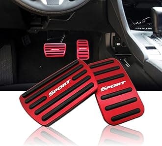 Anti-Slip Performance Foot Pedal Pads Compatible with Honda 10/11th gen Civic,Auto No Drilling Aluminum Brake and Accelerator Pedal Covers Red