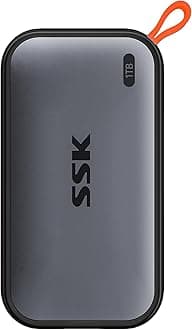 SSK Portable SSD 1TB External Solid State Drive, Up to 1050MB/s USB C SSD External SSD USB 3.2 Gen 2 for iPhone 15/Pro, Windows, Mac, Android Phones and Tablets