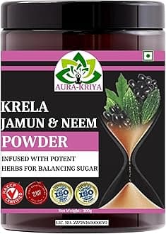 Neem Karela Jamun Powder for Sugar Management | Karela Jamun Powder (600 gm, Pack of 2)