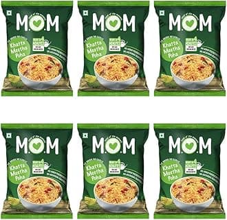 MOM - Meal of the Moment, Khatta Metha Poha Pouch, 80gm (Pack of 6) - Ready to Eat | Instant Food | No added Preservatives