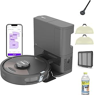Shark Matrix Plus | 2-in-1 Robot Vacuum & Mop for Carpets & Hard Floors | Sonic Mopping & Powerful Suction for Pet Hair | Self-Empty Base | 45-Day Capacity | HEPA | LiDAR Nav | Black/Mocha | AV2630WA