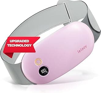 LELOOY® Portable Menstrual Heating Pad - Wireless Rechargeable Cordless Heat Therapy Massager for Period Cramps Relief - Travel-Friendly Wearable Pain Relief Device