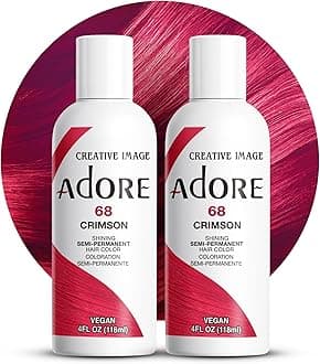 Adore SemiPermanent Haircolor 068 Crimson 4 Ounce (118ml) (2 Pack)