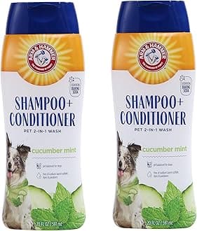 for Pets 2-in-1 Shampoo & Conditioner for Dogs | Dog Shampoo & Conditioner in One | Cucumber Mint, 20 Ounces - 2 Pack Dog Shampoo and Conditioner for All Dogs