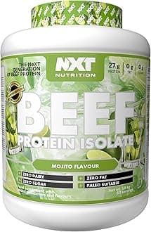 NXT Nutrition Beef Protein Isolate Powder - Protein Powder High in Natural Amino Acids - Paleo, Keto Friendly - Dairy and Gluten Free - Muscle Recovery | 1.8kg | Mojito