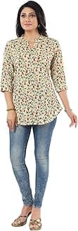 Keshubaba Women's Polyester Crepe Short Tunic Top | short kurti for jeans for women |kurti tops | short kurti | short kurti for women | short kurti for girls