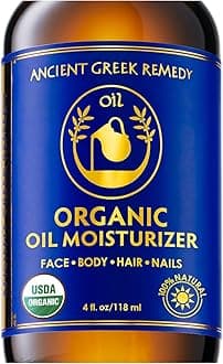 Organic Multi Purpose Moisturizer for Skin, Hair, Face, Cuticle, Nails, Scalp & Foot. Anti Aging Formula made of Olive, Lavender, Almond & Grapeseed oils with Vitamin E, Body oil for Men & Women 4oz