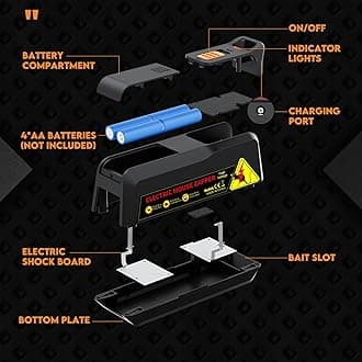 2 Pack of X-PEST Electronic Mouse Trap – Electric Mouse Trap Zapper for Indoor & Outdoor Use, Reusable Rodent Trap, No Touch No See, Effective Mice & Mouse Control