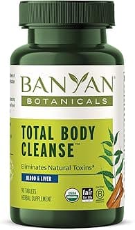Banyan Botanicals Organic Total Body Cleanse – Systemic Detox & Metabolic Reset Supplement – with Manjistha & Amla for Liver and Blood Purity – 90 Tablets – USDA Organic