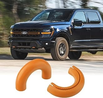 Tow Hooks Covers for Ford F150 2004-2026 Bronco Base/Big Bend/Outer Banks 2021-2026 Compatible with Toyota Tundra Accessories 2017-2021 (Dark Orange)