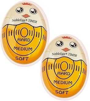 NobleEggEgg Timer for Boiling Eggs, Soft Medium Hard Boiled Egg Timer That Changes Color When Done, No BPA, Yellow