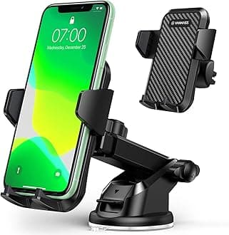 [2022 Ultra Suction] VANMASS Car Phone Holder Windscreen Mount, Rotatable Long Arm Mobile Phone Holder for Cars Dashboard Vent Universal Cell Phone Auto Cradles Stand Compatible with iPhone 13 Samsung