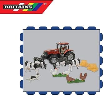 ERTL 1/32 Livestock Dual Purpose Building Set Including Case IH Magnum Tractor with Animals and Bales 47019