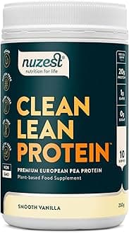 Vegan Pea Protein Powder - Clean Lean Protein Smooth Vanilla - Plant-Based Low Calorie & Low Carb - Gluten Free - Dairy Free - 250g (10 Serving)