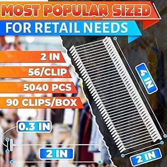 5040Pcs Tagging Gun Fasteners – 2" Transparent Plastic Tagging Gun Refill for Standard Taggers, Flexible & Easy to Use – All Standard Price Tag Gun for Clothes, Garments, Toys, Luggage & More