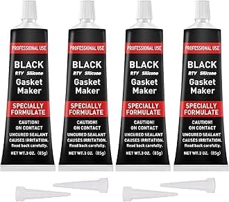 1DFAUL RTV Silicone Gasket Maker, High Temp Silicone Resist Oil, Anti-Freeze, Black, 340g