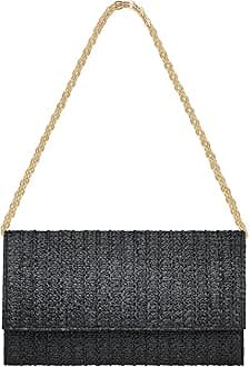 Kseymeir Straw Clutch Purse Shoulder Crossbody Bag Envelope Purse Raffia Handbag for Summer Beach Travel Trendy | Straw, Summer, Beach, Travel, Trendy