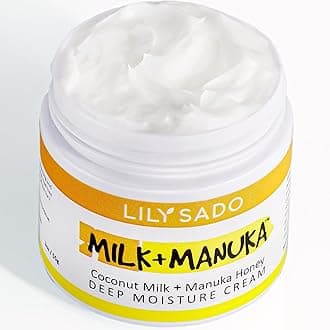 LILY SADO MILK+MANUKA™ Coconut Milk and Manuka Honey Natural Face Moisturizer - Non Greasy Organic Facial Cream with Cocoa Butter and Gotu Kola - Amazing Anti-aging Formula