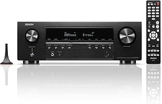 Denon AVR S770H 7.2 Ch Home Theater Receiver (2023 Model) 8K UHD HDMI Receiver (75W X 7), Wireless Streaming via Built in HEOS, Bluetooth & Wi Fi, Dolby TrueHD, DTS Neural:X & DTS:X Surround Sound