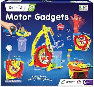 – Smartivity 10-in-1 Motor Powered STEM Engineering Kit for Kids I 10+ Fun Electronics Projects for Smart Kids | DIY Science Kit/Toy for Ages 6,7,8,9,10,11,12 Years Old Boys & Girls