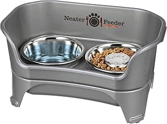 Neater Feeder Express (Medium to Large Dog, Gunmetal) & Slow Feed Bowl Combination Package