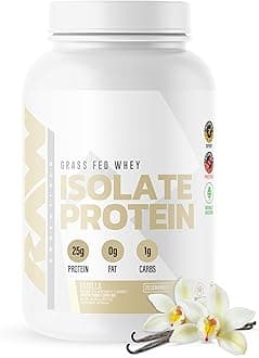 Whey Isolate Protein Powder, Vanilla (CBUM Itholate) - 100% Grass-Fed Sports Nutrition Powder for Muscle Growth & Recovery - Low-Fat, Low Carb, Naturally Flavored - 25 Servings