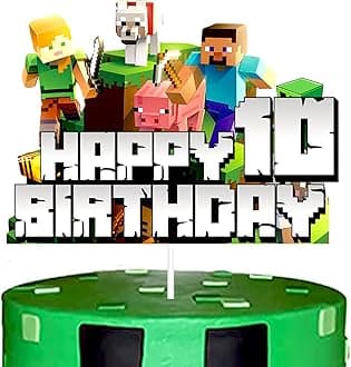 YOOYEH 1 PCS Party Cake Toppers, 3th Cartoon Movie Themed Happy Birthday Party Supplies Decorations for Boys Girls Decorations (10th)