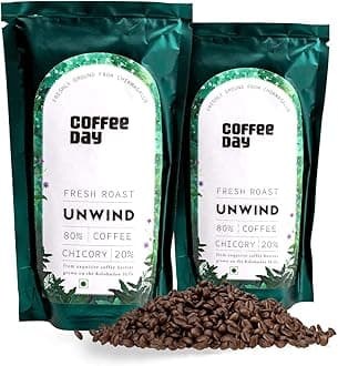 Unwind 80% Coffee 20% Chicory-200Gm Each(Pack Of 2) Medium To Dark Roast South Indian Filter Coffee Bag Fresh From Chikmangalur Factory