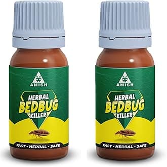 Amish Herbal Bed Bug Liquid 30ml (Pack of 2) | Makes 3L Spray | Eliminates Be...